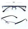 Nuevas Gafas de Prescripción para Hombre, Armazón de Acero, Media Montura Cepillada, Elegantes, Versátiles, Montura Grande, Disponibles para Venta al por Mayor y Pedidos Mixtos