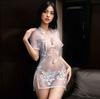 Lencería Sexy Bordada Floral, Tentación Sexy Transparente, Conjunto de Pijama Puro Deseo, Traje Cheongsam de la República de China, Dropshipping