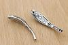 Joyería de plata S925, accesorios de plata tailandesa al por mayor, pulsera de pez con patrón retro de estilo étnico hecha a mano