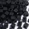Contas de letras quadradas acrílicas, contas de acrílico sólidas quadradas com furos grandes, acessórios para pulseira e colar faça você mesmo