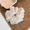 Macaron punto de color lazo organza liga para el pelo de intestino grueso morado taro blanco leche infantil juvenil de malla esponjosa liga para el pelo