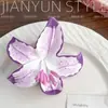 Pinza para el pelo de flor de lirio estilo Ins, Pinza de tiburón de hada dulce, Pasador de hada, Accesorio para el pelo, Pinza para moño, Accesorio para el pelo para la parte posterior de la cabeza