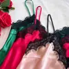 Conjunto de pijama para mujer transfronterizo con cuello de encaje, camisola y shorts, tres piezas sexy y elegante, lencería de satén de lujo, ropa de casa europea y americana