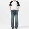 Maple House Roupa Masculina / Jeans Masculino Curvo Nostálgico Retro Masculino Verão 2026 Novo Solto Americano High Street Calças de Perna Larga
