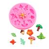 Molde de silicona DIY Mori flor hoja forma de hongo fondant flor hoja hoja de arce planta decoración para hornear