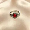 Nueva Moda China Nicho Lujo Ligero Cardumen de Peces Fideos de Huevo Peces Pequeños Anillo Moda Femenina Abierto Ajustable Anillo Incrustado Lujo Ligero Caliente