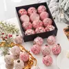 Bolas Navideñas Estilo Retro Transfronterizas de 8 cm, Caja de 12 Piezas de Bolas Decorativas, Decoración de Escena Festiva, Adornos para Árbol de Navidad