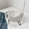 Bolsa de pano simples de veludo cotelê cor sólida grande capacidade 2023 nova outono e inverno casual ombro transversal bolsa tote feminina