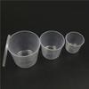 Taza medidora de pesca de tres piezas con báscula, Taza medidora transparente para mezclar cebo, Combinación de taza medidora de alimento para pesca, Accesorios para equipo de pesca