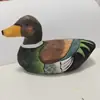 Adornos de Pato de Madera Tallados a Mano Adornos de Madera Flor de Durazno Regalo Pintado a Mano Creativo Adornos de Escritorio para Hogar Oficina