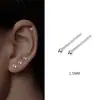 Pendientes de Plata Pura S999 para Perforación de Oreja, No Necesitan Quitarse al Dormir, Tachuelas Sencillas y Compactas, Joyería para Orejas Hipoalergénica