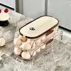 Caixa de Armazenamento de Ovos para Geladeira, Grau Alimentício, Porta-Ovos Inclinado Multicamadas para Cozinha com Porta Lateral