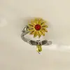 Anillo Giratorio de Plata Tailandesa para la Ansiedad Anillo para el Dedo Índice Multi-Círculo Cuentas de Transferencia Auspicioso Transferencia Moda Coreana Regalo para Novia