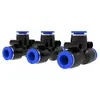 Conector Neumático Rápido Tpm Asahi PU Recto Pgpegpw Diámetro Variable Pepy Tres Vías Enchufe Rápido para Tubería de Aire 468 Conexión