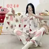 Pijama de mujer para otoño e invierno, conjunto de tres piezas de algodón nube, ropa de casa, estilo lindo y dulce de estudiante 2026