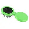 Espejo Peine Plegable abatible para Niñas, Espejo de Maquillaje Portátil, Peine de Bolsillo para Pantalones de Viaje con Solapa, Espejo Peine Todo en Uno Portátil de Doble Uso