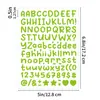 Pegatinas de Letras Inglesas 0.5 Tamaño Pequeño Decoración de Tarjetas de Felicitación Pegatinas de Letras para Álbumes de Recortes