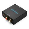 Convertidor de audio digital de fibra óptica coaxial, línea de loto roja y blanca, interfaz uno-dos 3.5, TV conectada a amplificador de audio