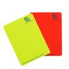 Árbitro de futebol cartão amarelo vermelho cartão amarelo cartão vermelho com papel com lápis com capa de couro árbitro registro pênalti cartão vermelho amarelo