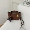 2026 Cesta de Legumes Pequena Manual Desgastada Retro Nova Bolsa Mini Balde Feminina Alça Fina de Ombro Único Transversal Bolsa Pequena
