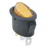 Interruptor Basculante de Encendido ETL Americano Certificado Forma de Barco Grande KCD1 Ovalado con Luz Amarilla de Tres Pines de Dos Velocidades Retardante de Llama