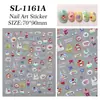 Lindas Pegatinas para Uñas de Gatito Musical 5D Estereoscópicas en Relieve Graffiti Cuadrículas Pegatinas para Uñas de Cachorro Estilo Joyería Sl