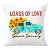 Almohada Logo Personalizado Amazon Funda de Almohada de Lino Cojín para Sofá o Mesita de Noche Girasol Funda de Almohada Impermeable Venta al por Mayor