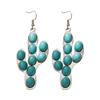 Pendientes Retro Étnicos Transfronterizos Europeos y Americanos Pendientes de Cactus de Piedra de Pino de Alta Calidad Joyería para Orejas Estilo Bohemio para Mujeres