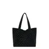 Bolsa tote grande e estilosa de bolinhas para mulheres, nova coleção 2026, estilo simples e casual, bolsa de ombro ou de antebraço