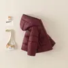 Abrigo de Algodón con Capucha para Niños 2026 Invierno Espesado Cálido Superior Color Sólido Chaqueta Larga de Algodón Unisex Ropa de Invierno Ropa Estilo Coreano