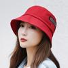 Solid Color Basin Hat Feminino Primavera e Outono Estilo coreano All-match Bucket Hat Fisherman's Hat Masculino All-match ins Moda Protetor Solar Chapéu de sol
