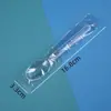 Colher descartável embalagem para viagem plástico grau alimentício espessado garfo colher para salada de frutas sobremesa embalagem individual americano
