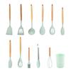 Venta Directa de Fábrica Mini Espátula de Silicona Cuchara de Grado Alimenticio Juego de 12 Piezas Set de Utensilios de Cocina de Silicona 550g