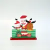 Atacado do Fabricante Decoração de Mesa em Formato de Papai Noel Artesanato em Madeira Enfeites Decoração de Natal Enfeites de Madeira