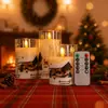 Suministro directo de fábrica transfronterizo vela de Navidad lámpara de vela electrónica ambiente navideño vidrio led lámpara de vela electrónica