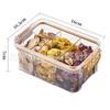 Frasco Sellado Caja de Almacenamiento de Plástico de Grado Alimenticio para Té de Flores y Hojas de Té, Almacenamiento de Refrigerador de Cocina de 4 Compartimentos