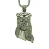 Accesorios nuevo hip hop europeo y americano diamante tridimensional Joyería colgante retrato de hombre discoteca colgante genial