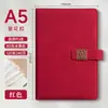 Cuaderno A5 Personalizable con Impresión de Logo, Engrosado con Cierre de Broche, Cuaderno de Oficina para Negocios, Superficie de Cuero Suave, Venta al por Mayor
