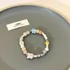 Pulsera Dulce de Dopamina Estilo Coreano, Pulsera de Amistad Linda de Dibujos Animados, Accesorio Versátil para la Mano, Diseño de Nicho, Pulsera de Color Crema