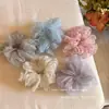 Goma para el pelo romántica de organza a cuadros estilo francés, hace que la cara se vea más pequeña, accesorio para el pelo dulce simple retro francés, estilo nuevo