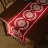 Caminho de Mesa Moderno Simples Jacquard Tecido Colorido Flores Mundo Subaquático Ondas de Primavera Franjas Toalha de Mesa Doméstica Poliéster Caminho de Cama