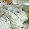 Conjunto de Quatro Peças para Cama de Tecido Grosso Antigo, Lençóis de Cama 100% Algodão, Capa de Edredom, Lençóis de Elástico, Conjunto de Três Peças de Capa de Edredom de Verão