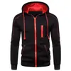 Sudadera con capucha y cremallera para hombre transfronteriza, chaqueta deportiva ajustada para primavera y otoño, forrada de forro polar y engrosada, adecuada para uso en grupo, estilo masculino