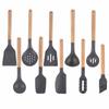 Juego de Cocina Mango de Haya Diamantado Silicona de Grado Alimenticio Juego de 10 Piezas Utensilios de Cocina Antiadherentes Resistentes a Altas Temperaturas Utensilios de Cocina Especiales