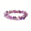 Pulseira Elástica de Pedras Naturais Ágata Cristal Irregular Transfronteiriça Joia de Mão Europeia e Americana Pulseira de Pedras Coloridas Atacado