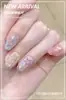 Unhas Portáteis Formato Oval Curto, Gradiente Simples Rosa Nude, Removíveis e Reutilizáveis, 30 Peças de Unhas Postiças Prontas