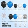 Azul preto balão arco terno prata gota de água Balão Menino Aniversário chá de bebê festa suprimentos de casamento