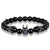 E-commerce de comércio exterior para pulseira masculina Batman Coroa Dupla micro-cravada, pulseira de pedra brilhante, joias por atacado
