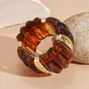 Pulseras Populares Transfronterizas Europeas y Americanas, Pulseras Anchas de Ola Irregular Manchadas de Acrílico, Pulseras de Nicho de Alta Gama para Mujer