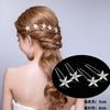 Accesorios Nupciales Horquilla Sencilla de Flor y Perla en Forma de U para Niñas Horquilla Pequeña para el Cabello Pin Cobertor para el Cabello Tocado Comercio Exterior Transfronterizo